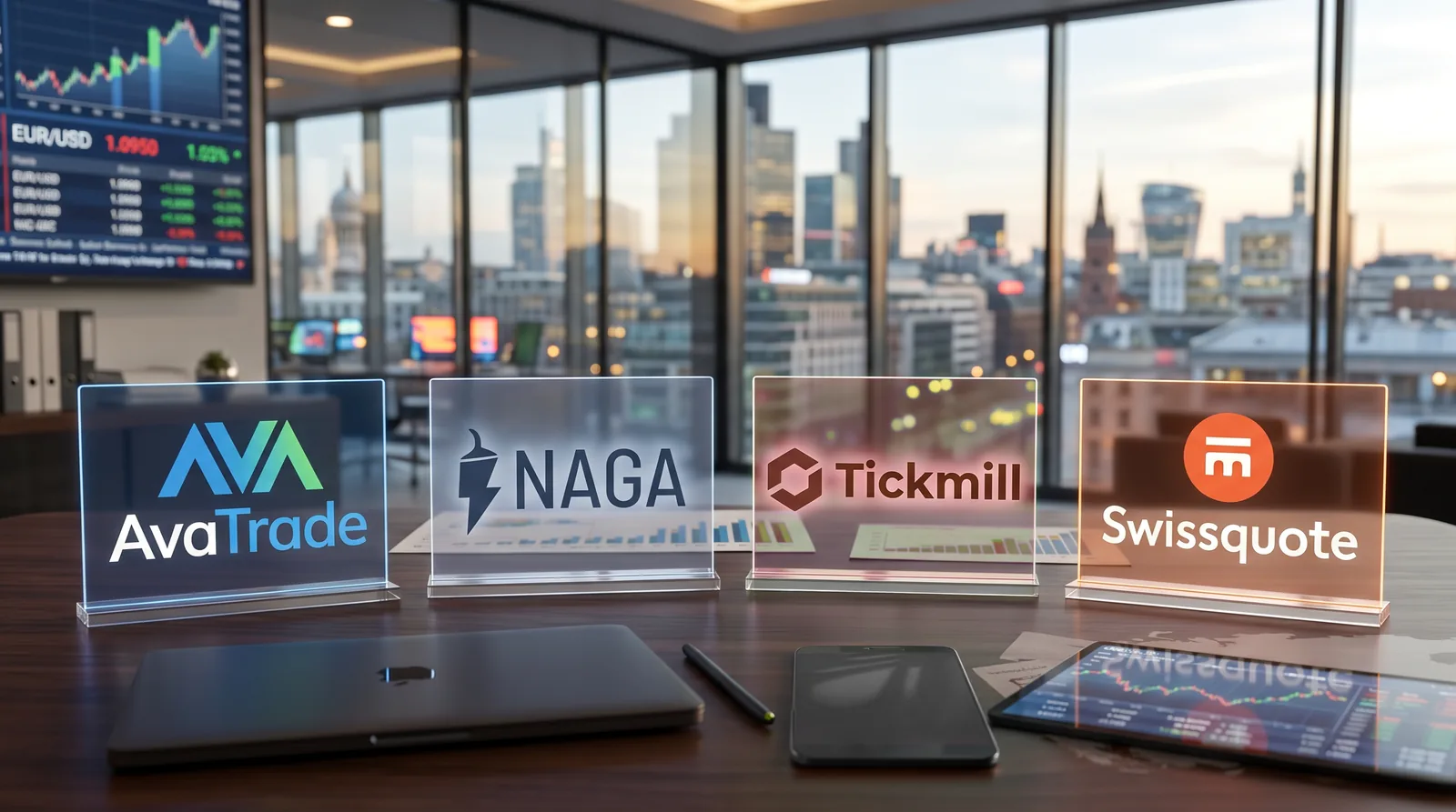 Forex Brokers in Europe 2026 — Comparison of AvaTrade, NAGA, Tickmill and Swissquote